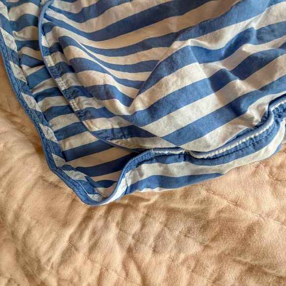 Lake Pajamas Sleep Shorts Light Blue and White Striped XL Cotton Women - Picture 4 of 8